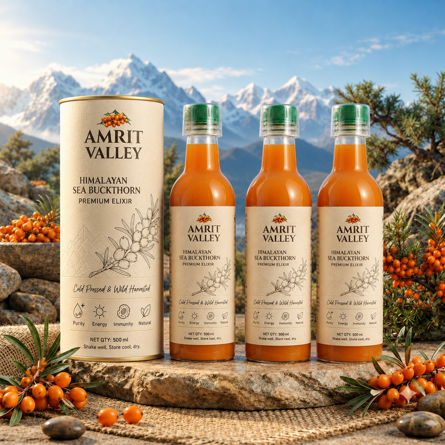 Amrit Valley Premium Sea Buckthorn Juice – 500ml